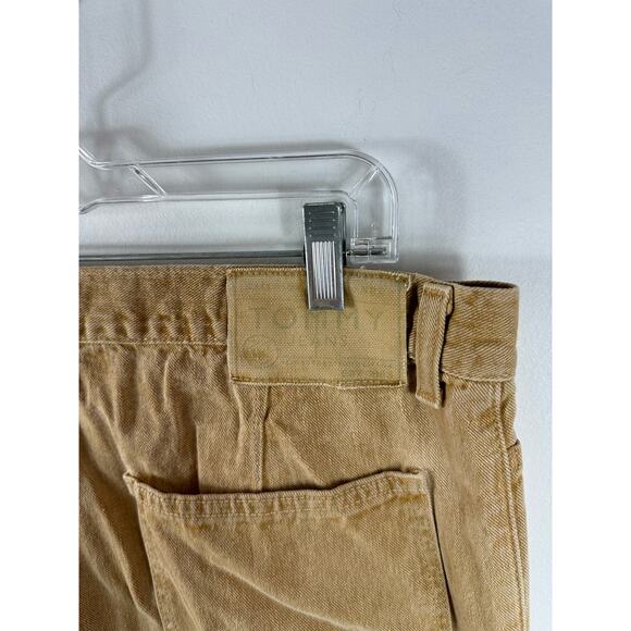 Y2K Tommy Jeans Double Knee Jeans Tan Utility Size 36x32 Streetwear - Picture 12 of 12